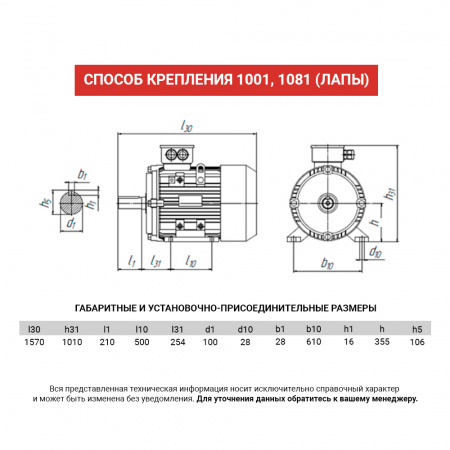 Электродвигатель АИР 355S6